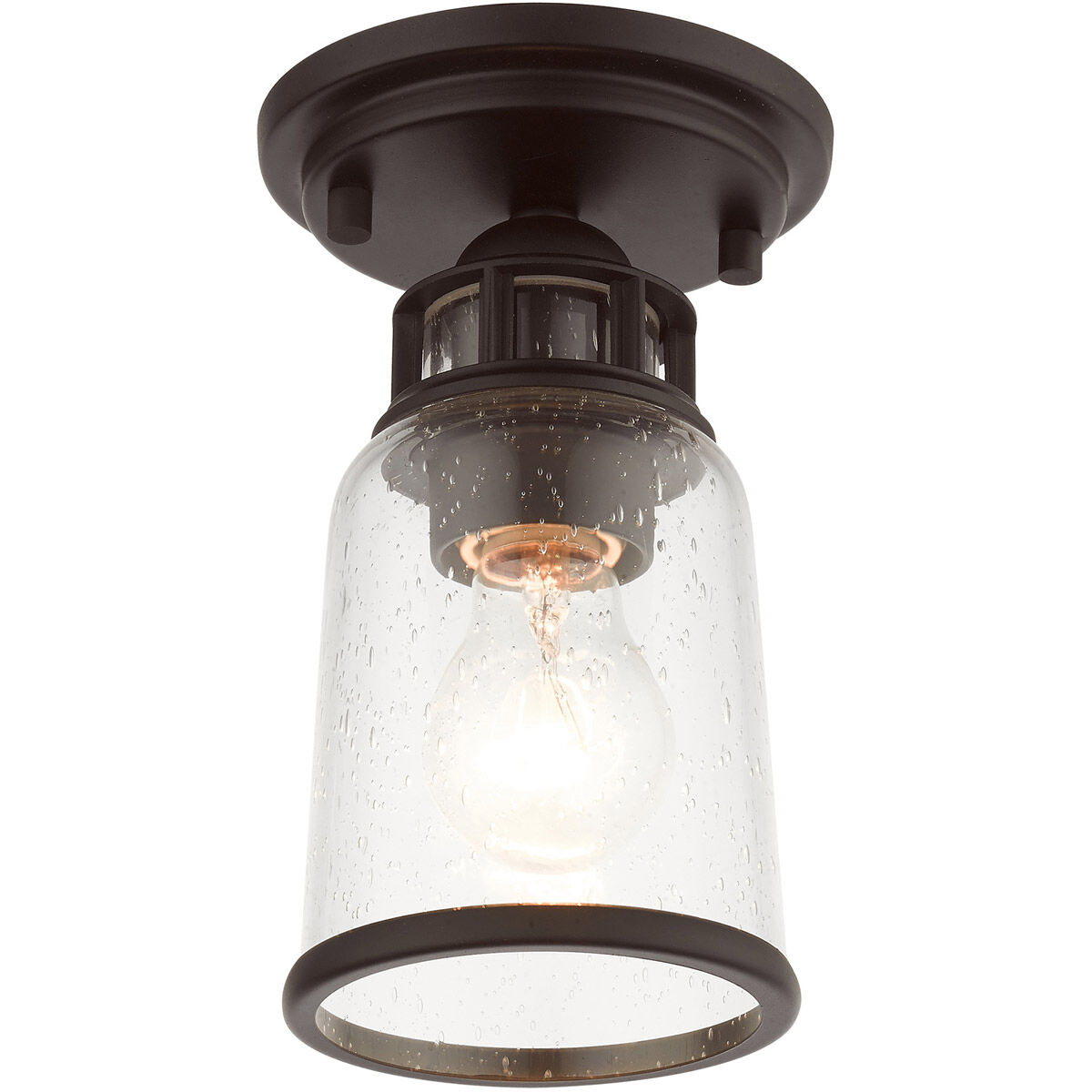 Lawrenceville 1 Light 5 inch Bronze Flush Mount Ceiling Light