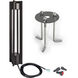 Chamber 120 12.5 watt Black Bollard Light in 2700K Warm LED, WAC Landscape