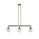 Franklin Restoration Beacon LED 38.5 inch Antique Brass Island Light Ceiling Light in Seedy Glass, Franklin Restoration