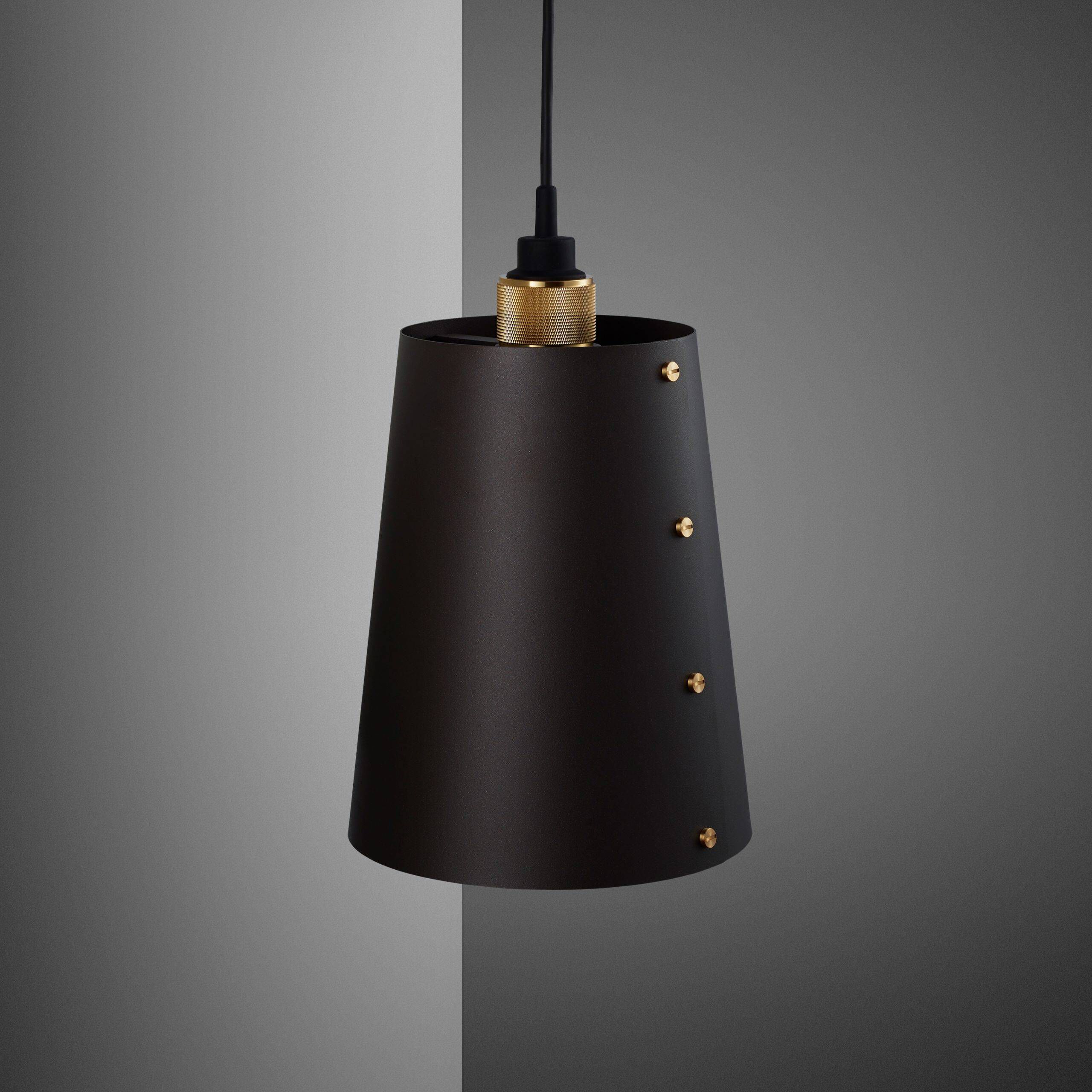 Hooked Wall Light in Graphite / Brass