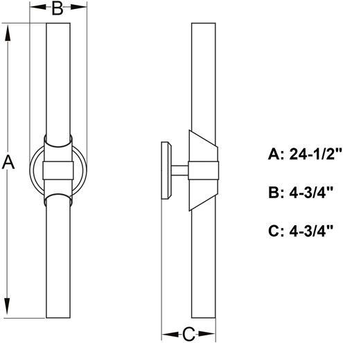 Webster LED 4.75 inch Natural Brass Bathroom Light Wall Light