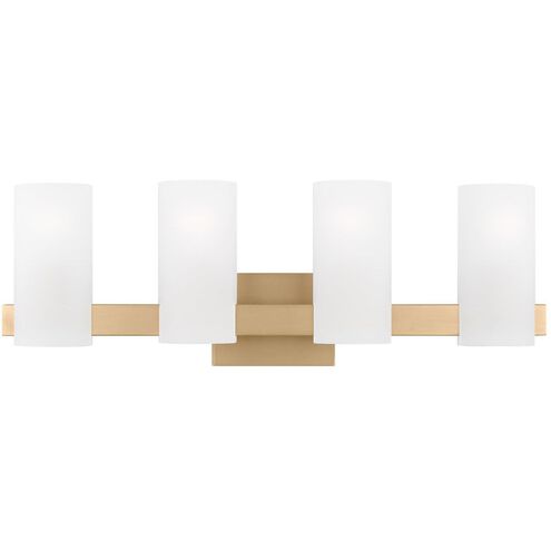 Drew & Jonathan Scott Rhode 4 Light 27 inch Satin Brass Vanity Light Wall Light