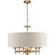 Bering 7 Light 28 inch Antique Brass Chandelier Ceiling Light