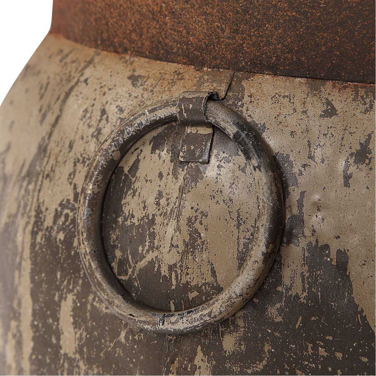 Neith 20 X 18 inch Aged Rustic Brown and Ivory Tones Accent Table