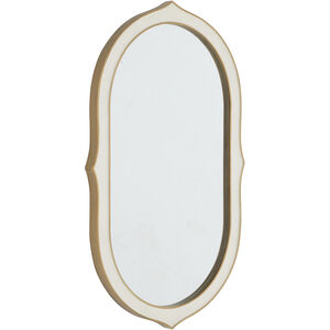 Allie 42 X 25.5 inch Gilded Gold / White Shagreen Mirror