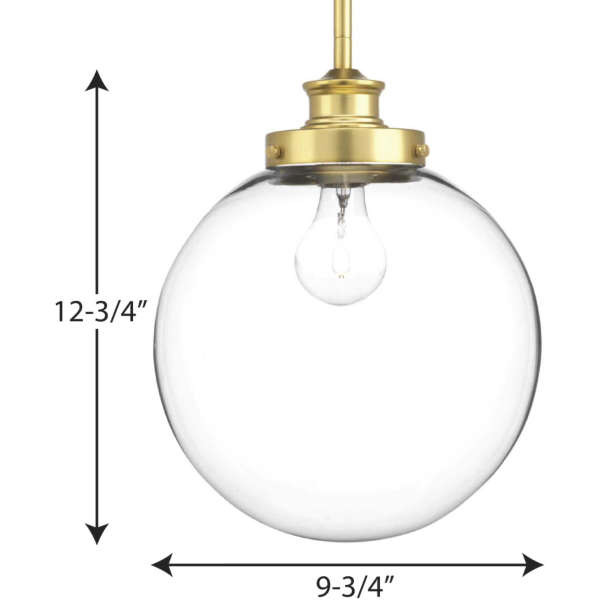 Penn 1 Light 9.75 inch Natural Brass Pendant Ceiling Light, Medium