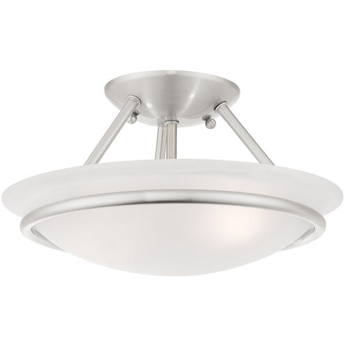 Newburgh 2 Light 12 inch Brushed Nickel Semi-Flush Mount Ceiling Light