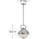 Crew LED 12 inch Polished Nickel Indoor Pendant Ceiling Light