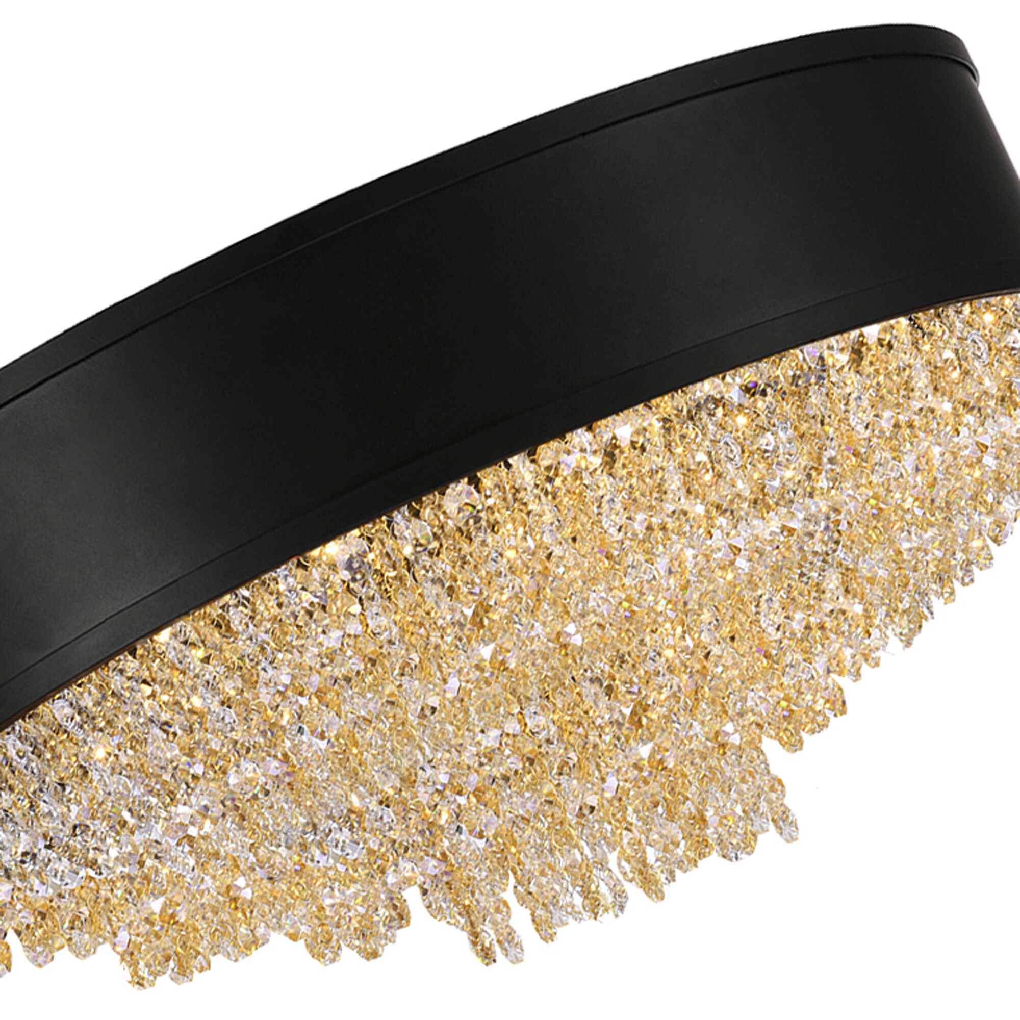 Medina 7 Light 16 inch Black Drum Shade Flush Mount Ceiling Light