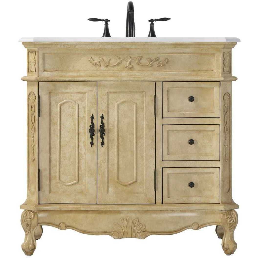 Danville 36 X 36 inch Antique Beige Bathroom Vanity Cabinet