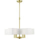 Rubix 5 Light 26 inch Satin Brass Chandelier Ceiling Light in Black