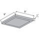 Ulko LED 9 inch SILVER Flush Mount Ceiling Light