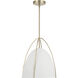 Pomelle 1 Light 13.75 inch Matte White and Modern Gold Pendant Ceiling Light in Matte White/Modern Gold
