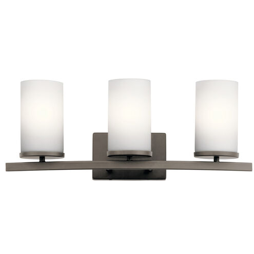 Crosby 3 Light 23 inch Olde Bronze Wall Mt Bath 3 Arm Wall Light