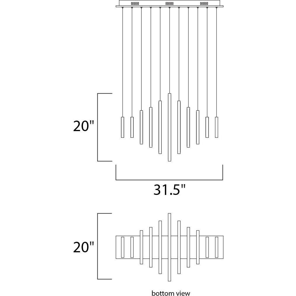 Hoops LED Linear Pendant Ceiling Light