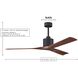 Atlas Nan 60 inch Textured Bronze with Walnut Blades Ceiling Fan