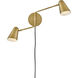 Birdie LED 22.75 inch Lacquered Brass Sconce Wall Light