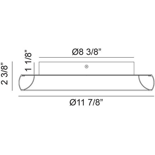 Maverick LED 11.88 inch Matte Black Flush Mount Ceiling Light