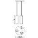 Vista 3 Light 18 inch Satin Nickel Multi-light Pendant Ceiling Light