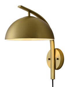 Domus 1 Light 10 inch Brushed Brass Wall Sconce Wall Light