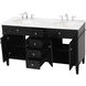 Park Avenue 60 X 21.5 X 35 inch Black Vanity Sink Set