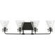 Jaden 4 Light 33.25 inch Midnight Black Bath Vanity Wall Sconce Wall Light