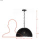 Urchin 1 Light 18 inch Black Mini Pendant Ceiling Light