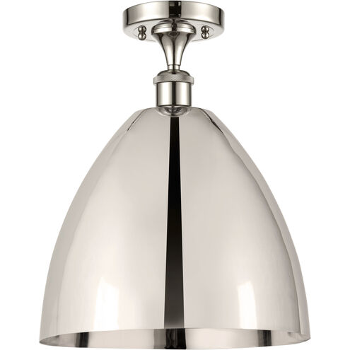 Ballston Dome 1 Light 12 inch Polished Nickel Semi-Flush Mount Ceiling Light