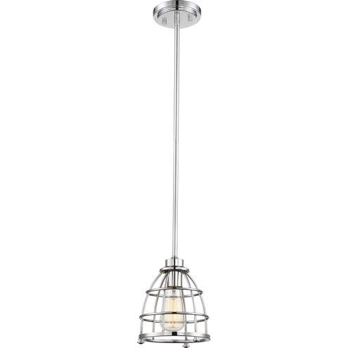 Maxx 1 Light 7.25 inch Polished Nickel Pendant Ceiling Light