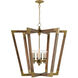 Bastian 6 Light 37.25 inch Brass Chandelier Ceiling Light, Large