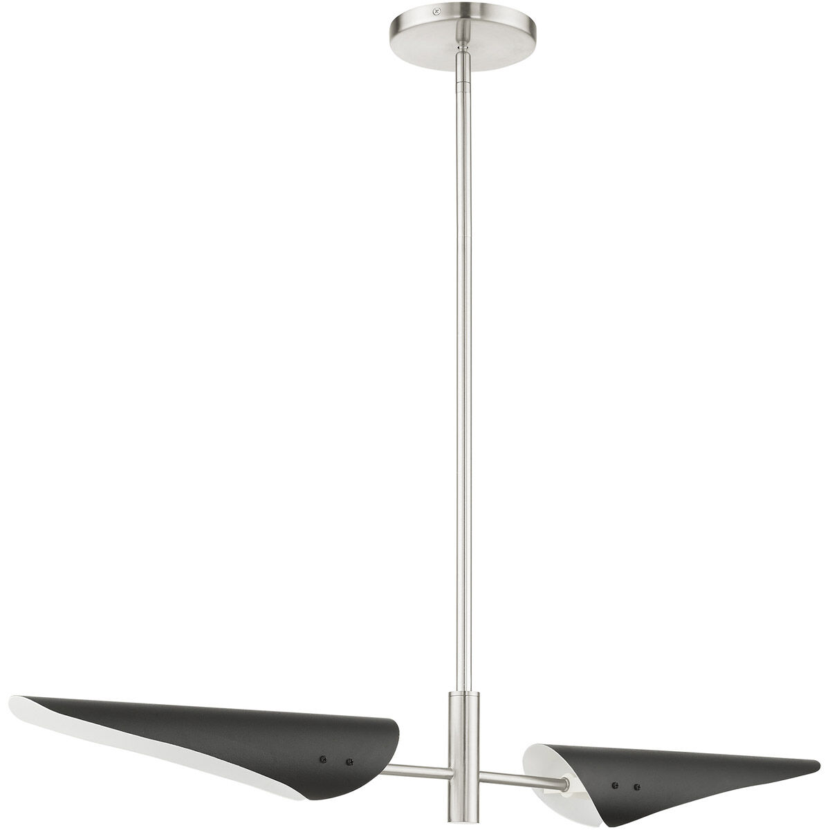 Capistrano 2 Light 38 inch Brushed Nickel Linear Chandelier Ceiling Light