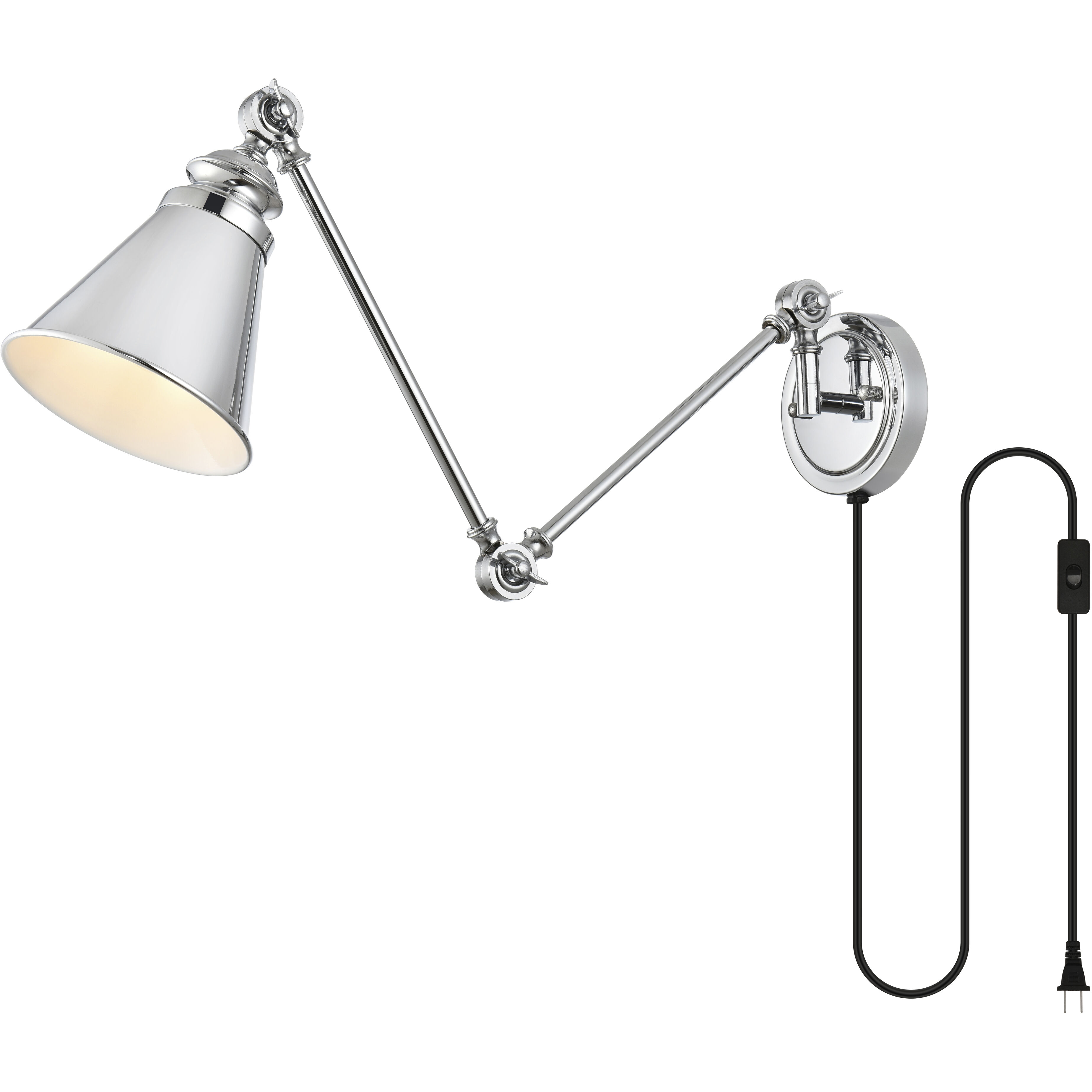 Van 1 Light 6 inch Chrome Plug In Wall Sconce Wall Light