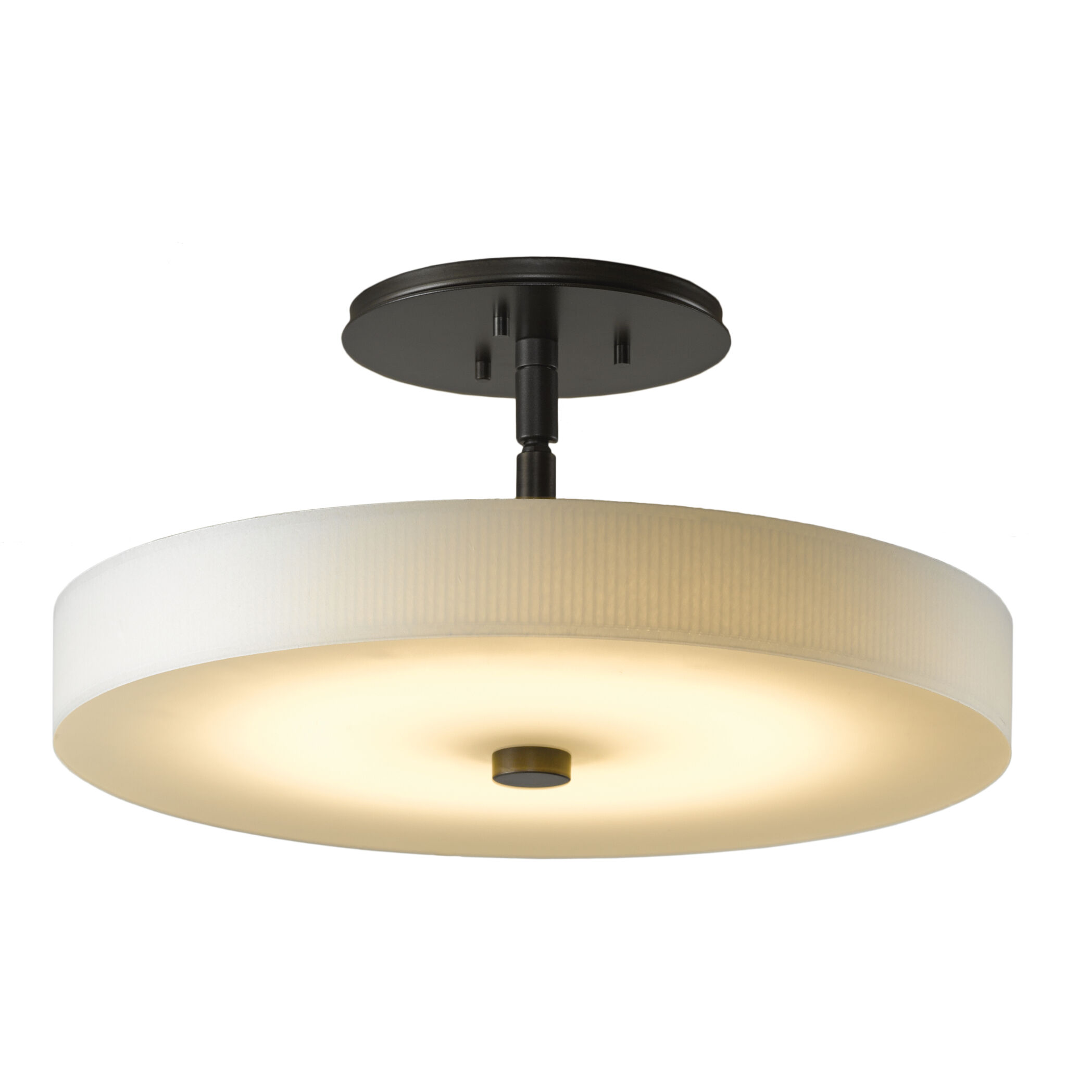 Disq LED 15 inch Dark Smoke Semi-Flush Ceiling Light