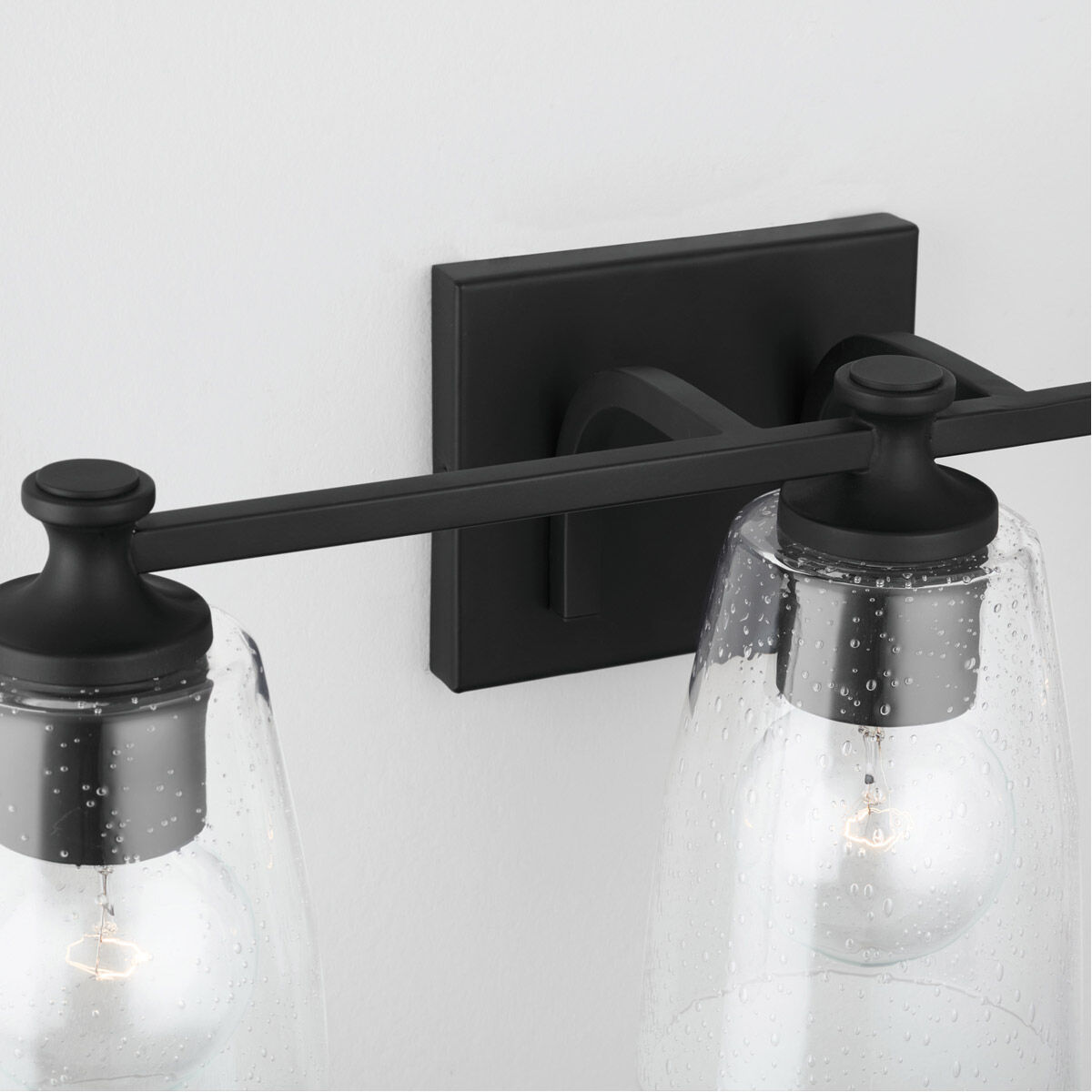 Myles 3 Light 23 inch Matte Black Vanity Light Wall Light