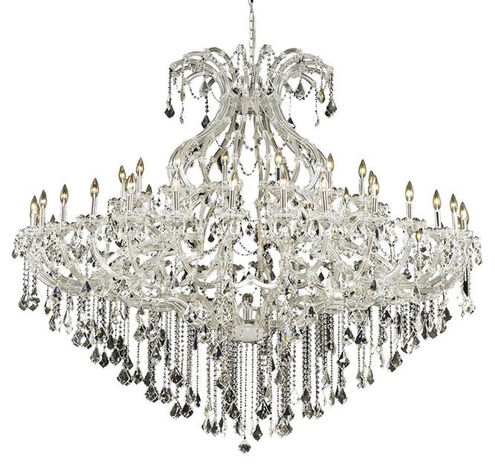 Maria Theresa 49 Light 72 inch Chrome Foyer Ceiling Light in Clear, Royal Cut