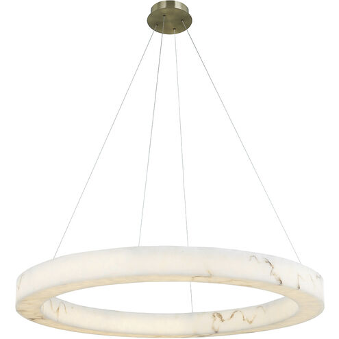 LumenAria Collection LED 42 inch Brushed Brass Pendant Ceiling Light, Medley Family