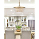 Nordic 6 Light 28 inch Brass Chandelier Ceiling Light