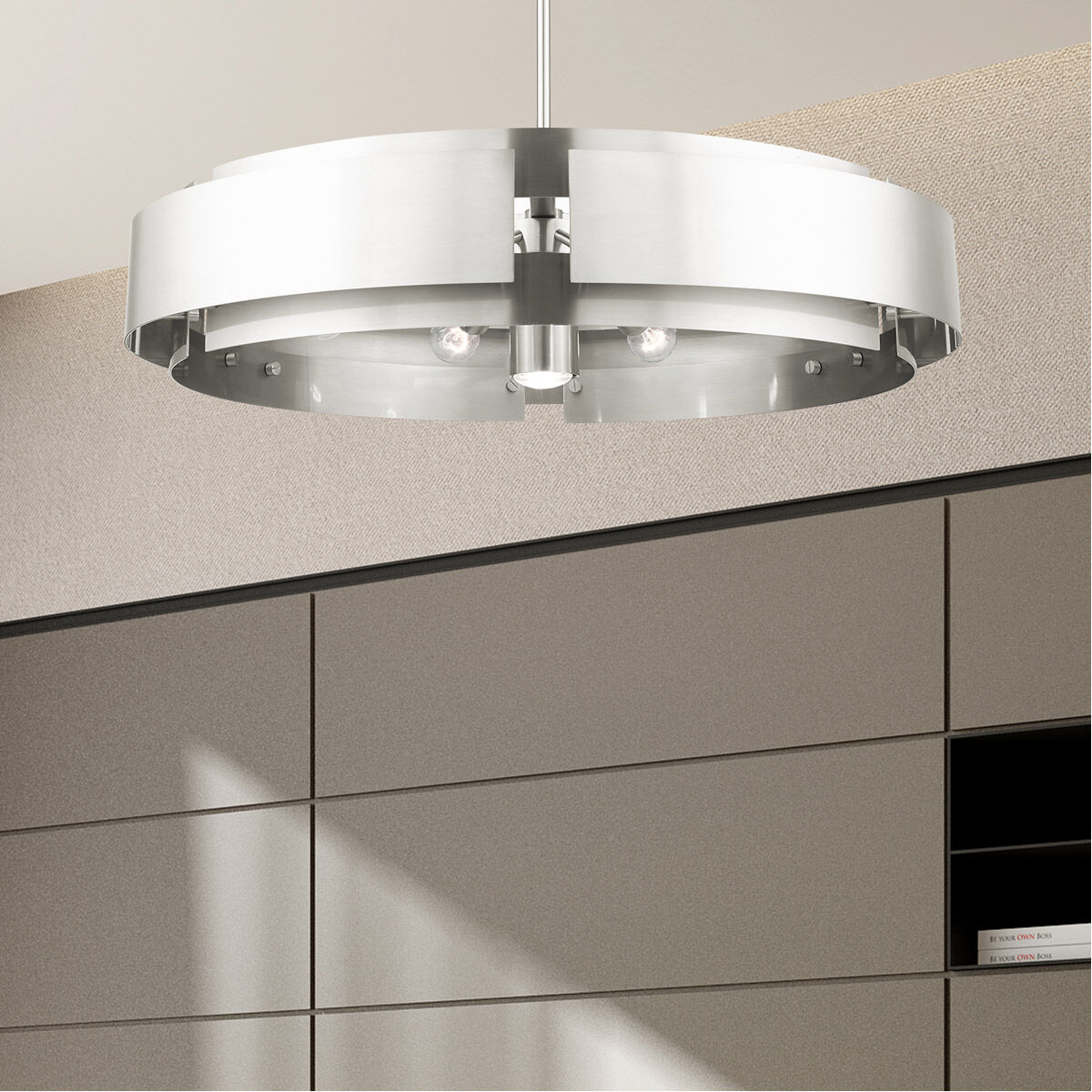 Varick 7 Light 34 inch Brushed Nickel Pendant Chandelier Ceiling Light