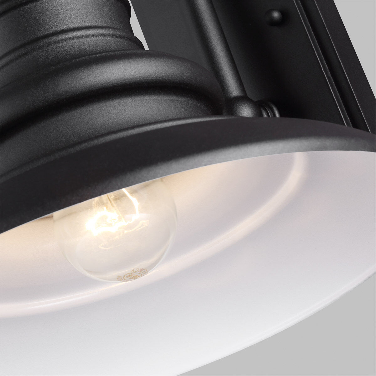 Redding Station 1 Light 12.5 inch Textured Black Outdoor Wall Lantern, Medium