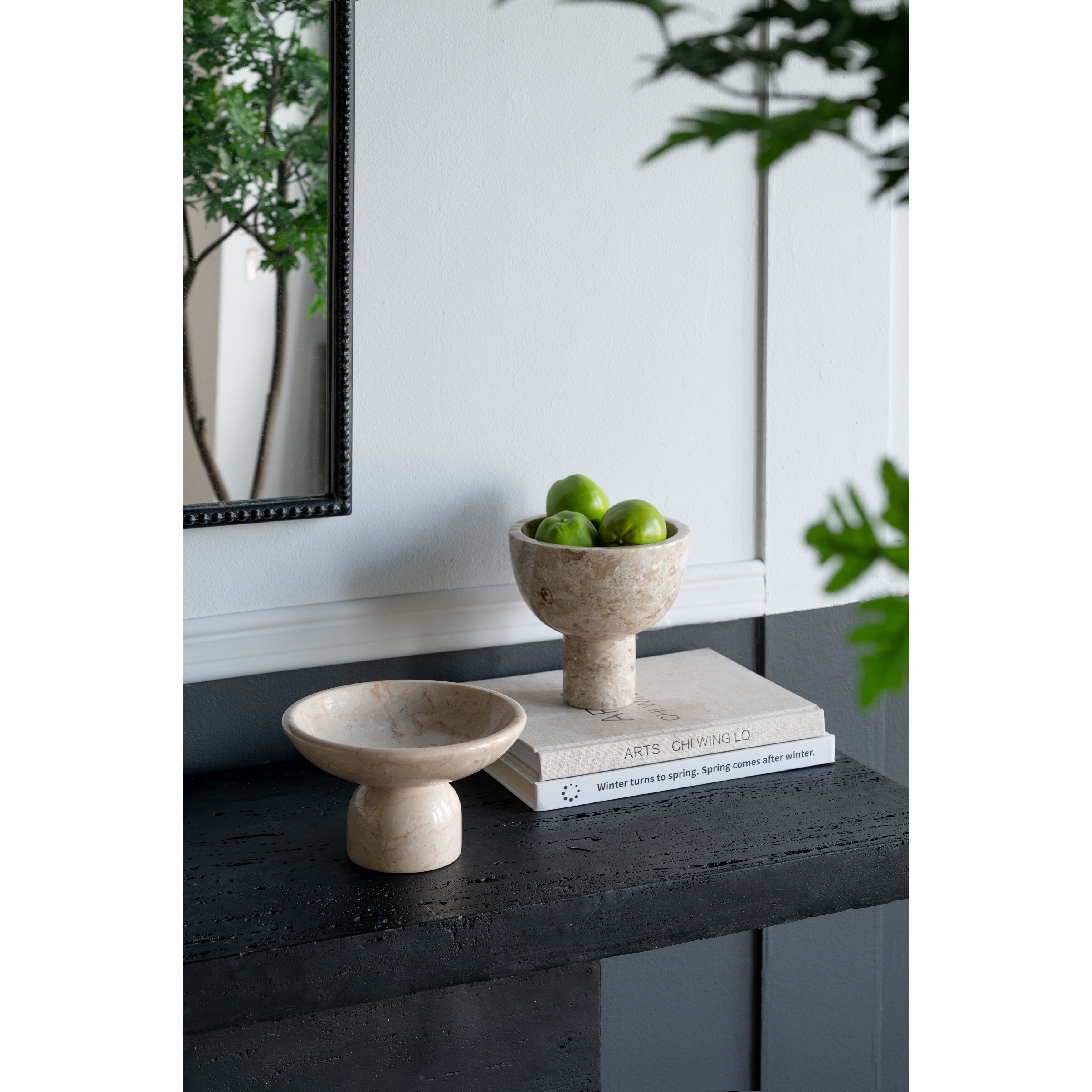 Anita Cream Pedestal Bowl