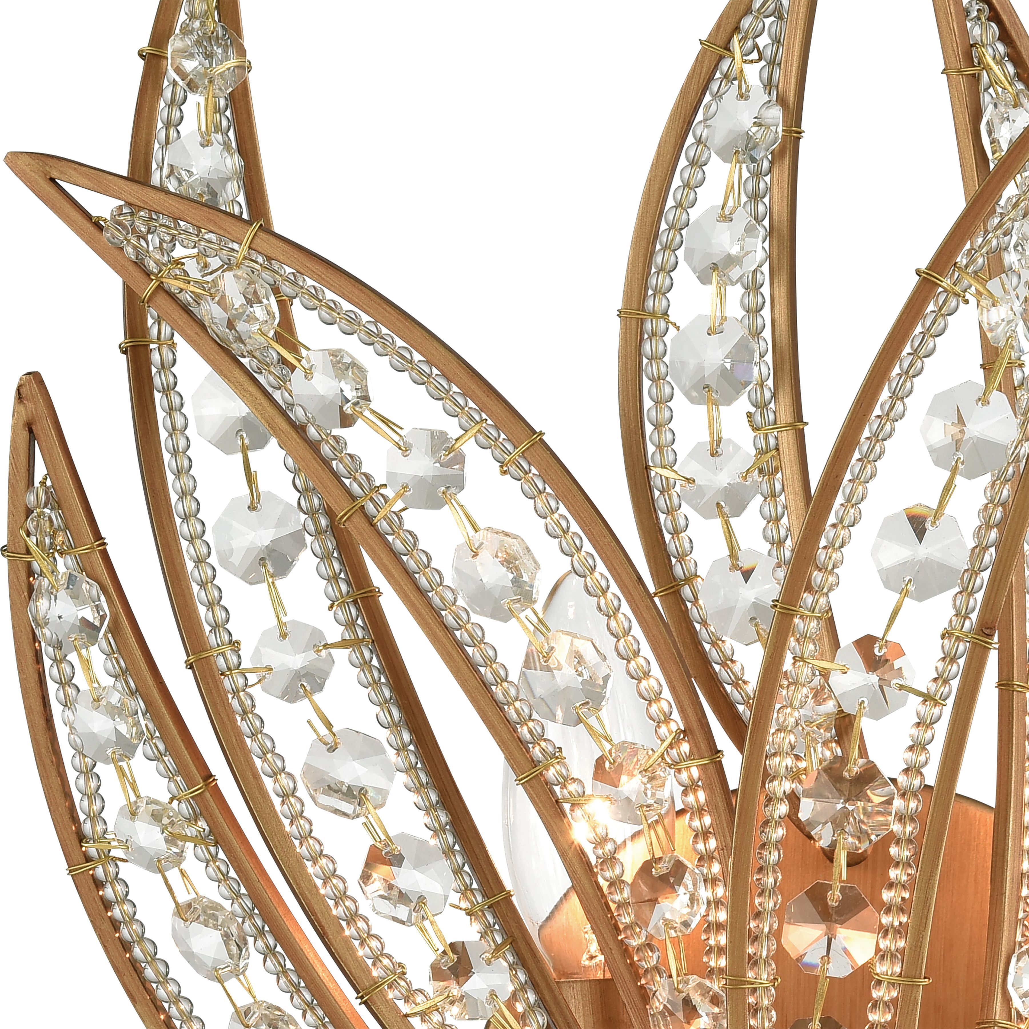 Naples 2 Light 12 inch Matte Gold Sconce Wall Light