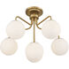 Marco 6 Light 24 inch Warm Brass Semi-Flush Ceiling Light, Essentials