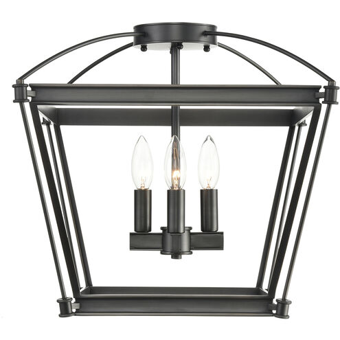 Manor 4 Light 16.63 inch Urban Bronze Semi-Flush Mount Ceiling Light