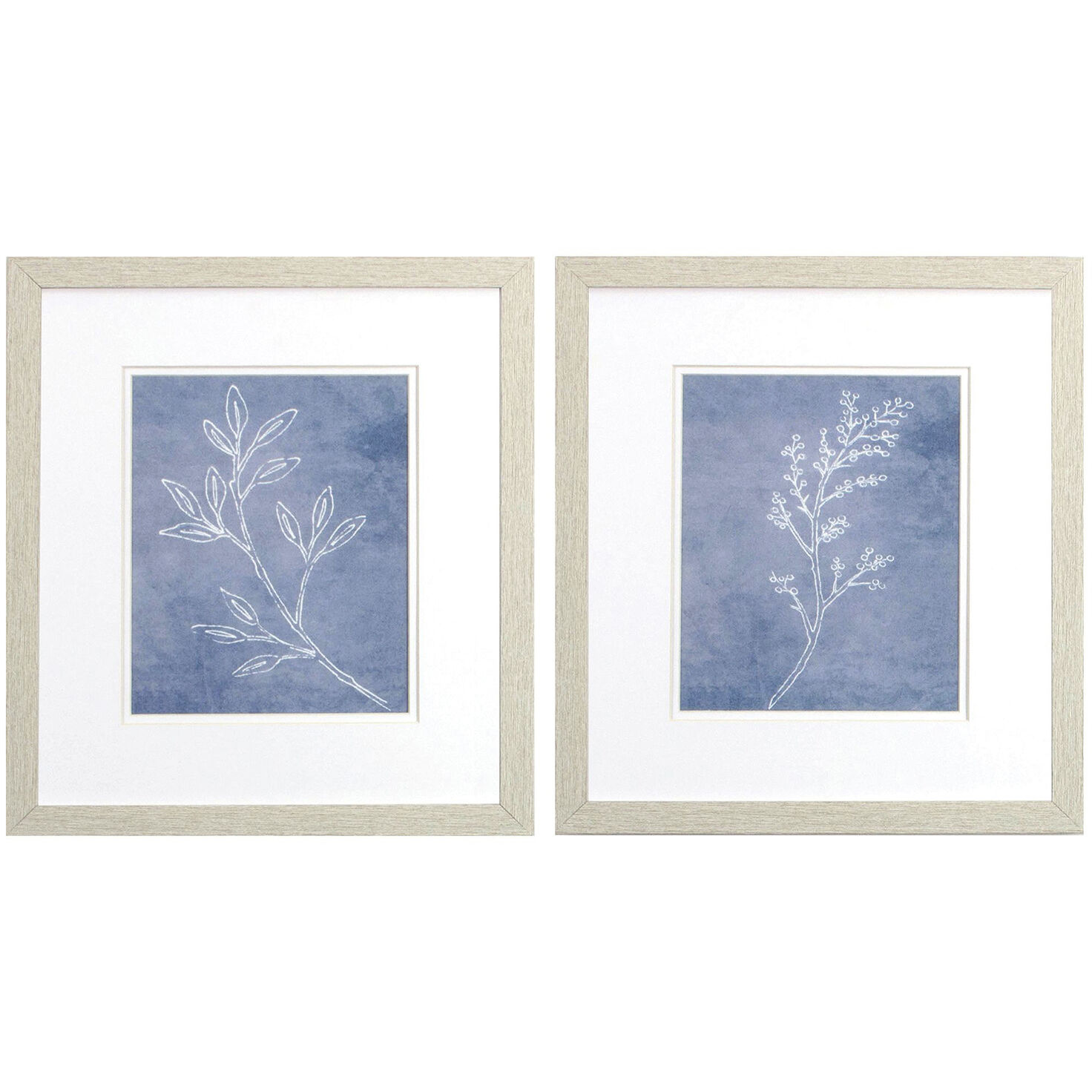 Florals Blue Framed Art, Propac