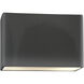 Ambiance Collection LED 10 inch Gloss Grey Outdoor Wall Sconce