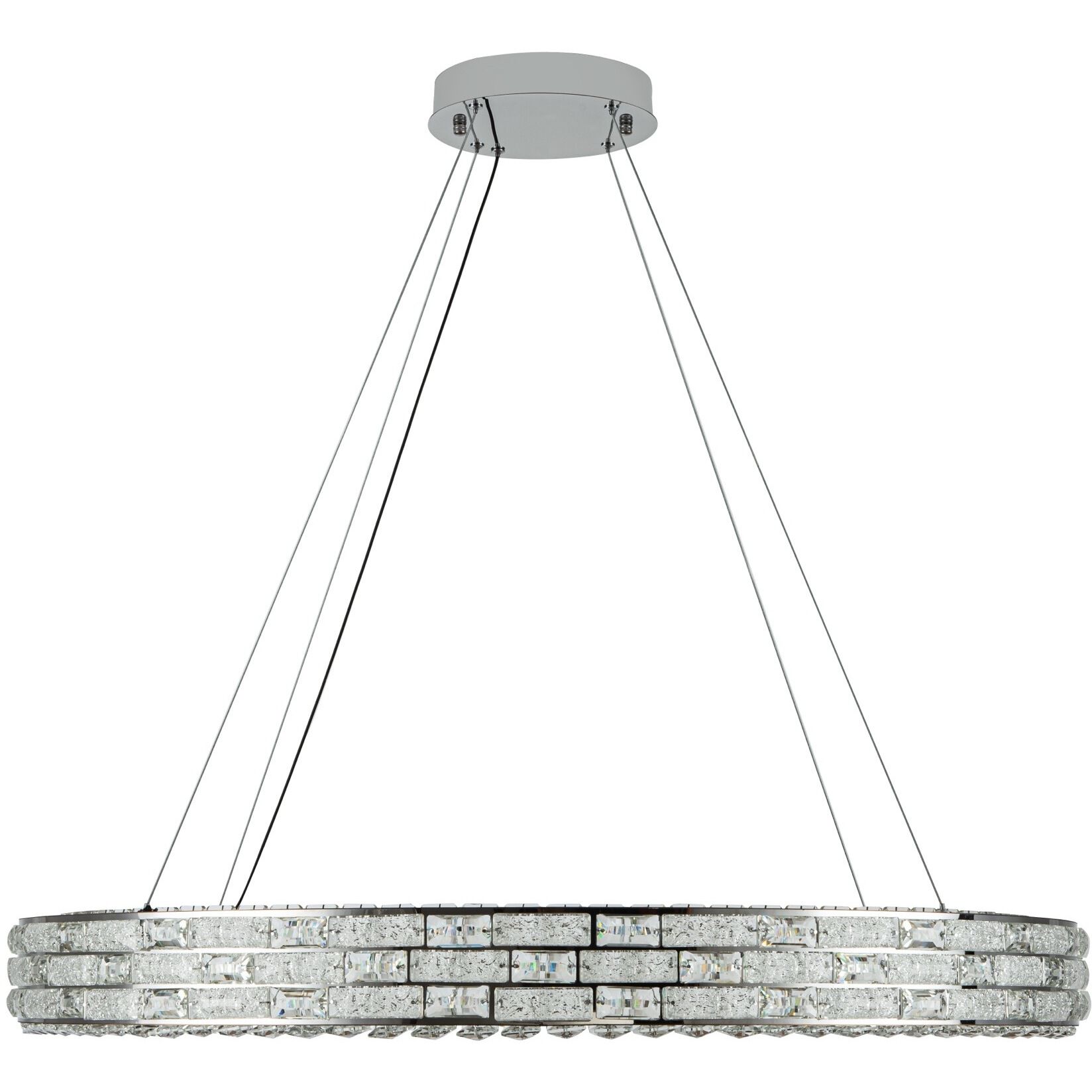 Elegance LED 39.37 inch Polished Nickel Chandelier Ceiling Light