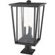 Seoul 3 Light 25.75 inch Black Outdoor Pier Mounted Fixture in 20.25