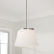 Drake 1 Light 13.25 inch Brushed Nickel Pendant Ceiling Light