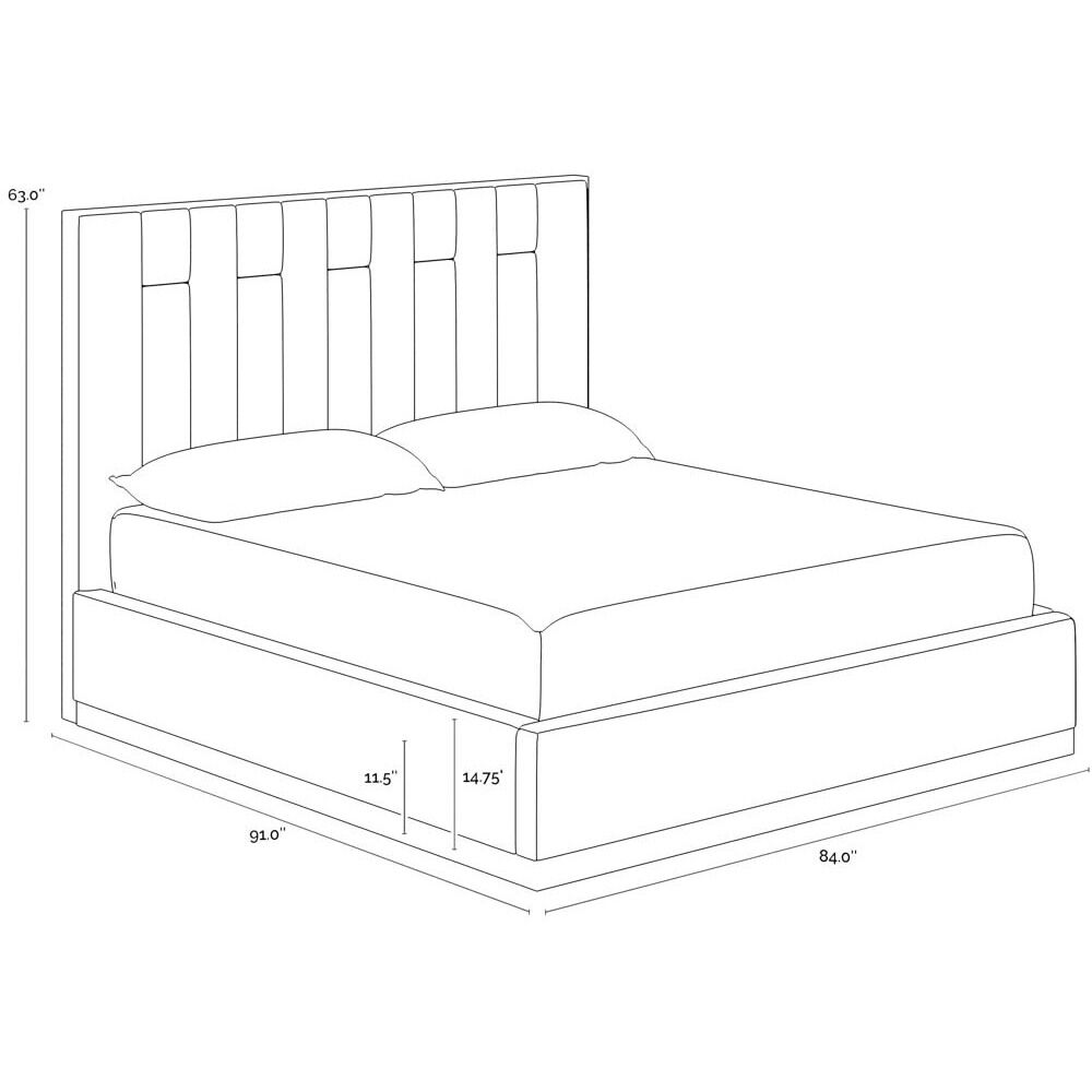 Nemu Rhea Light Barley Bed, King