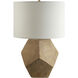 Terranova 23.5 inch 100 watt Brown Accent Table Lamp Portable Light